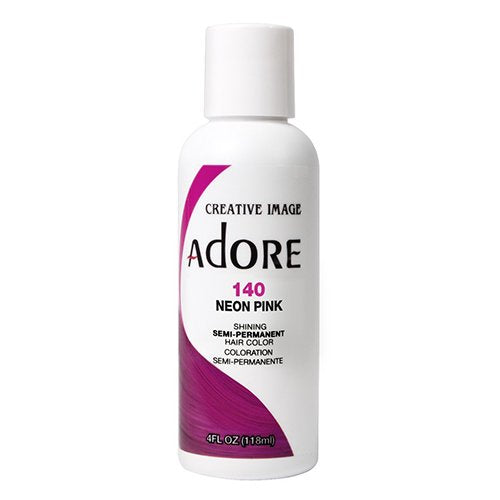 Adore Creative Image Semi Permanent Hair Color 140 Neon Pink 118ml Adore