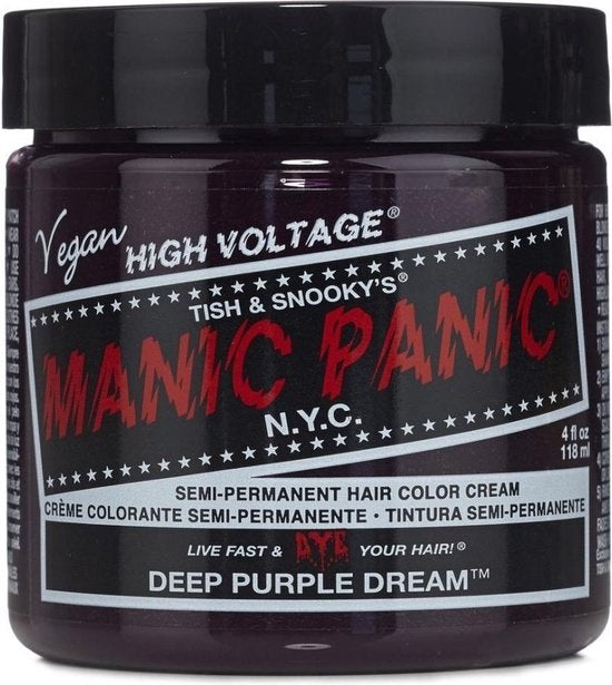 Manic Panic High Voltage Deep Purple Dream Semi Permanent Hair Color 118ml Manic Panic