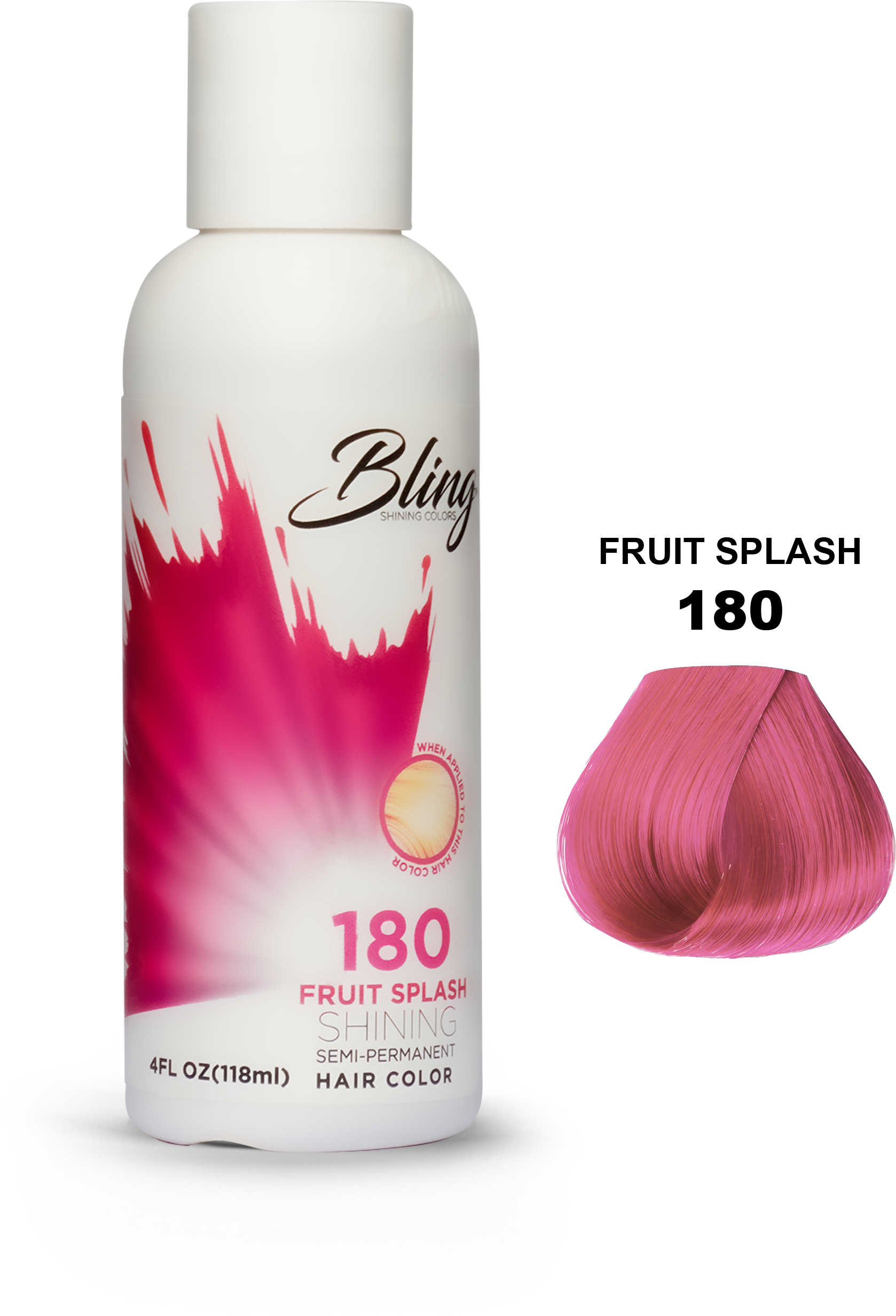 Bling Shining Semi Permanent Hair Color 180 Fruit Splash 118ml Bling