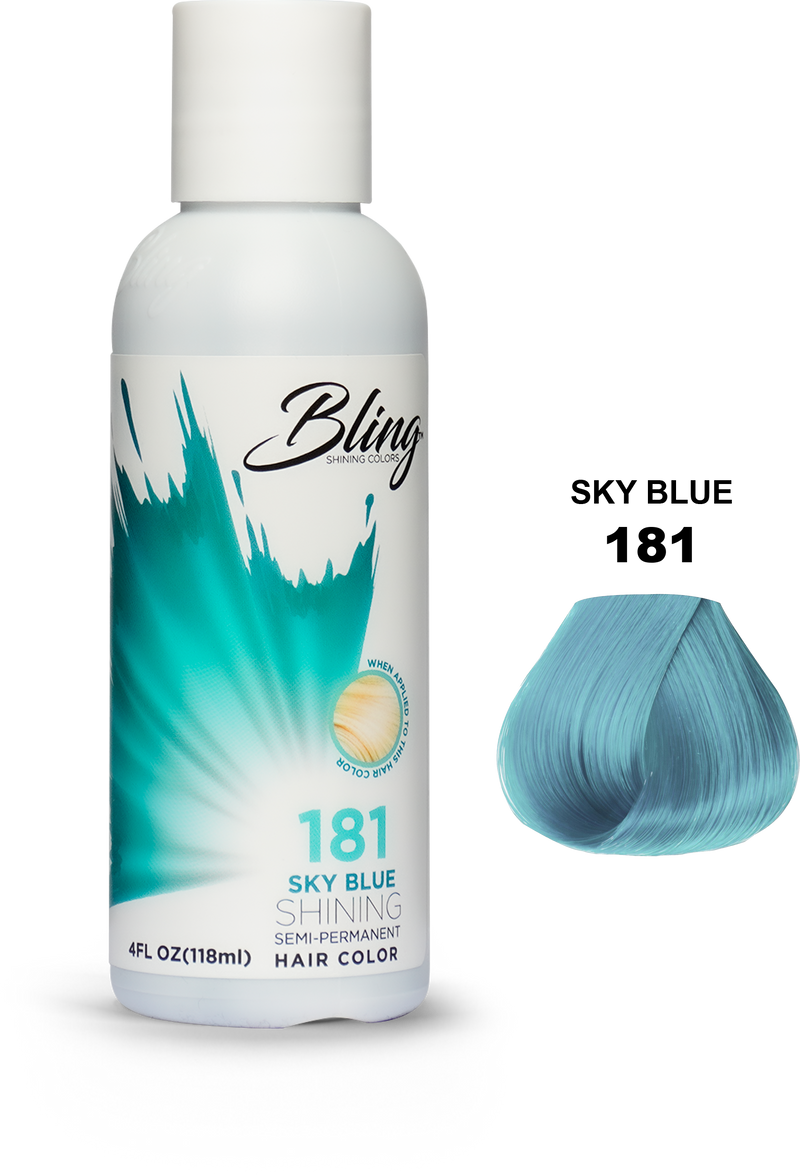 Bling Shining Semi Permanent Hair Color 181 Sky Blue 118ml Bling