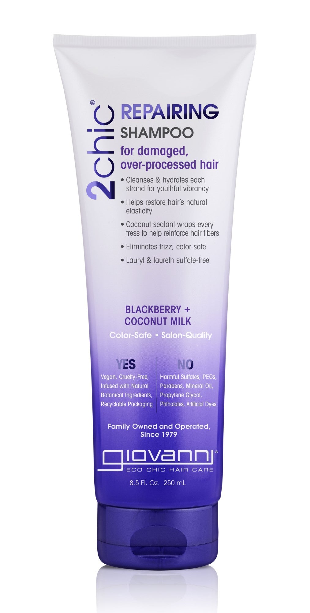 Giovanni Blackberry & Coconut Oil 2Chic REPAIRING SHAMPOO 250ml Giovanni
