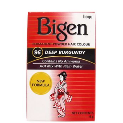 Bigen Hair Colour Deep Burgundy 96 Permanent Powder - Haarfarbe 6g Bigen