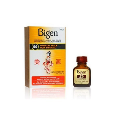 Bigen Hair Colour Oriental Black 59 Permanent Powder - Haarfarbe 6g Bigen