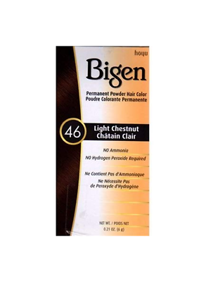 Bigen Hair Colour Light Chestnut 46 Permanent Powder - Haarfarbe 6g Bigen