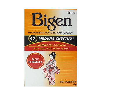 Bigen Hair Colour Medium Chestnut 47 Permanent Powder - Haarfarbe 6g Bigen