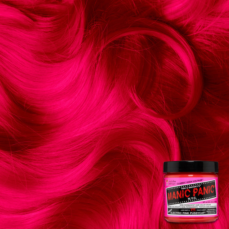 Manic Panic High Voltage Electric Pink Pussycat Semi Permanent Hair Color 118ml Manic Panic