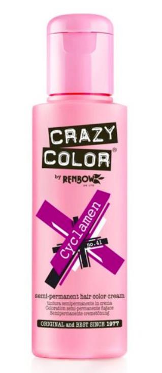 Crazy Color Semi Permanent Hair Dye Cream Cyclamen no.41 100ml Crazy Color