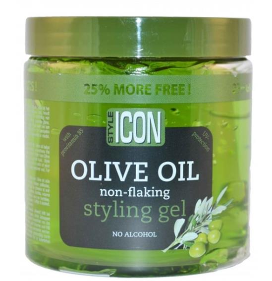 Style Icon Olive Oil Non-Flaking Styling Gel 525 ml (25% Bonus) Style Icon