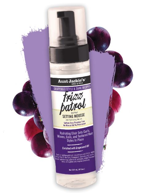 Aunt Jackie's Grapeseed Frizz Patrol Setting Mousse 237ml Aunt Jackie's