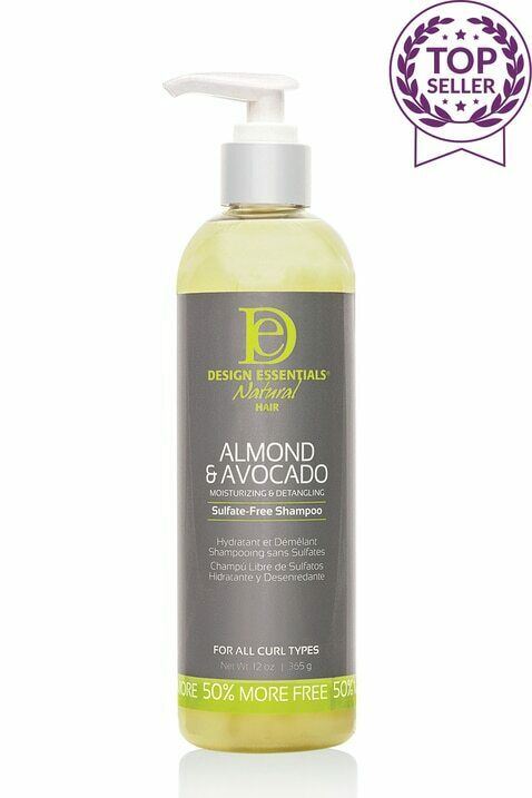 Design Essentials Almond & Avocado Moisturizing & Detangling Shampoo 365g Design Essentials