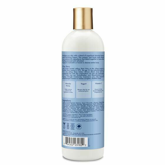 Shea Moisture Manuka Honey & Yogurt Skin Renewal Recipe Creamy Body Wash 384ml Shea Moisture