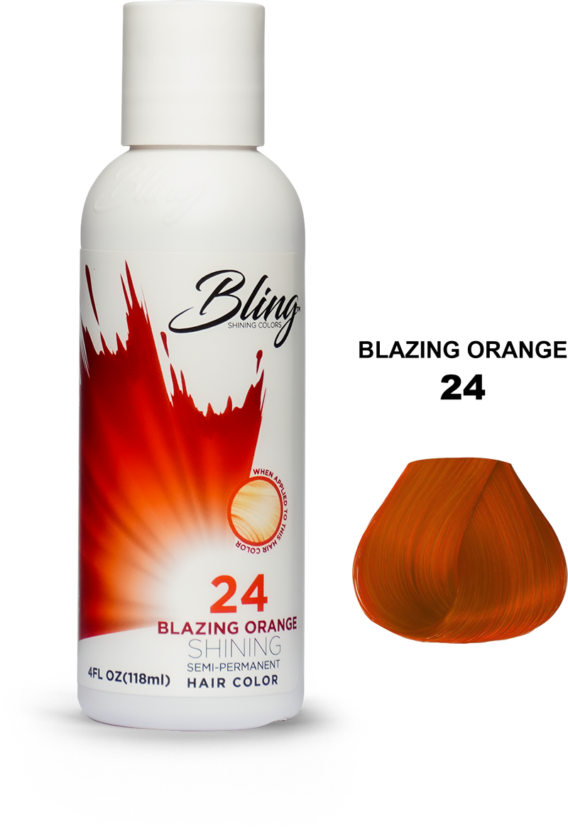 Bling Shining Semi Permanent Hair Color 24 Blazing Orange 118ml Bling