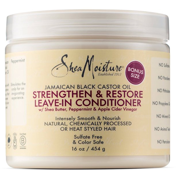 Shea Moisture Jamaican Black Castor Strengthen Leave In Conditioner 454g Bonus Size Shea Moisture