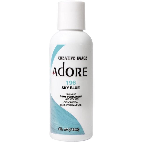 Adore Creative Image Semi Permanent Hair Color 196 Sky Blue 118ml Adore