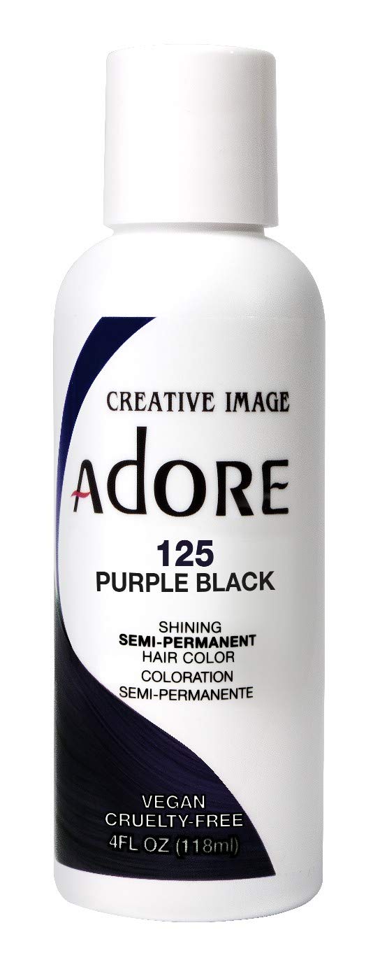 Adore Creative Image Semi Permanent Hair Color 125 Purple Black 118ml Adore