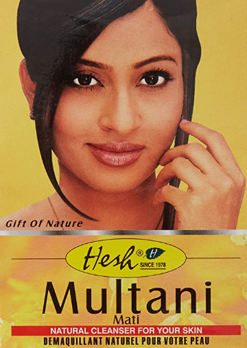 Hesh Multani Matti Powder Indian Clay 100g Peeling Pulver zur Reinigung der Haut Hesh