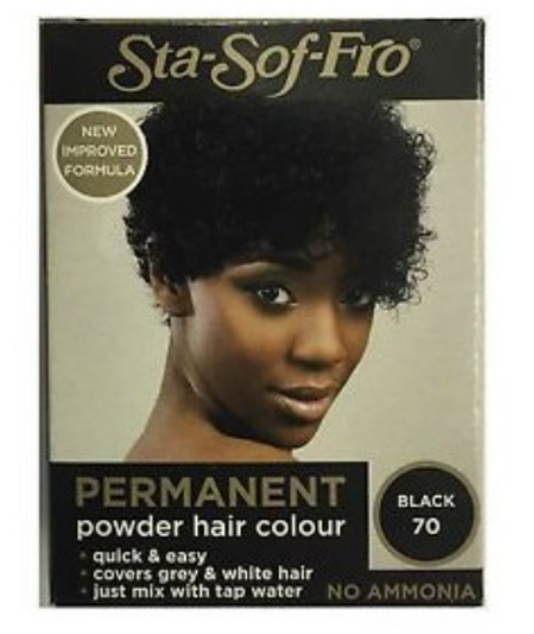 SSF Sta-Sof-Fro Hair Dye Powder 8g # 70 Black Haarfarbe SSF