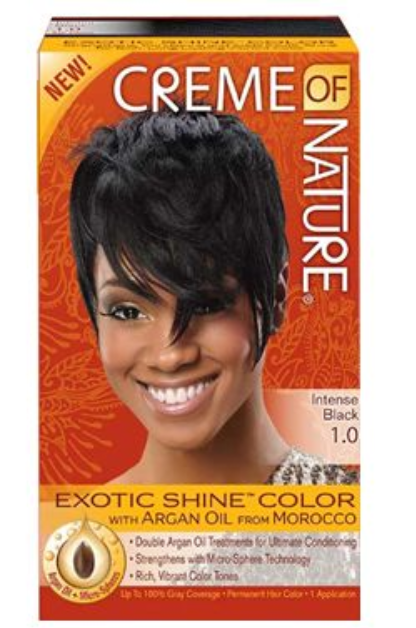 Creme of Nature Gel Hair Color Intensive Black #1.0 Haarfarbe Gel with Argan Oil Creme of Nature Argan Oil