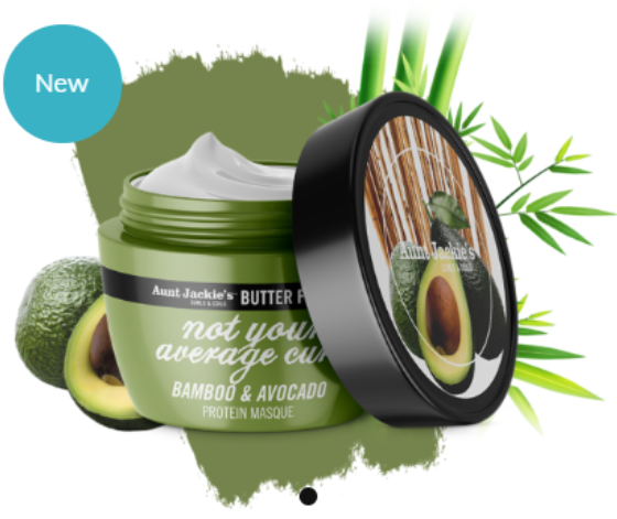 Aunt Jackie's  NOT YOUR AVERAGE CURL – Bamboo & Avocado Protein Masque 8oz 227g Aunt Jackie's