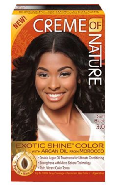 Creme of Nature Gel Hair Color Soft Black #3.0 Haarfarbe Gel with Argan Oil Creme of Nature Argan Oil