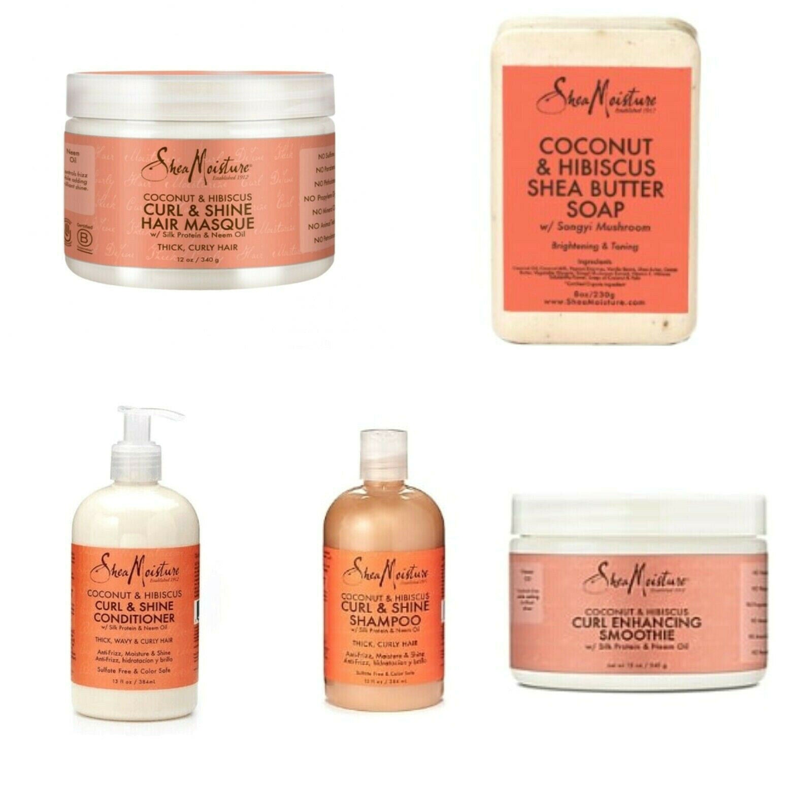 Shea Moisture - Complete Coconut & Hibiscus Collection, Vorteilspaket Shea Moisture