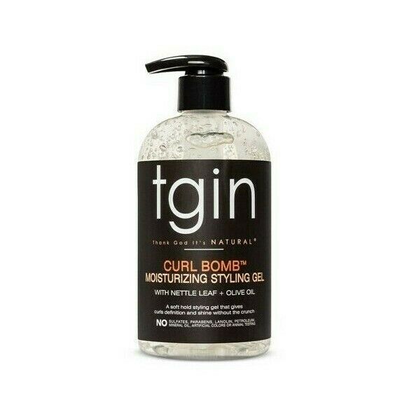 TGIN Curl Bomb Moisturizing Styling Gel w/ nettle Leafe & Olive Oil 13oz 385ml TGIN