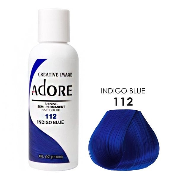 Adore Creative Image Semi Permanent Hair Color 112 Indigo Blue 118ml Adore