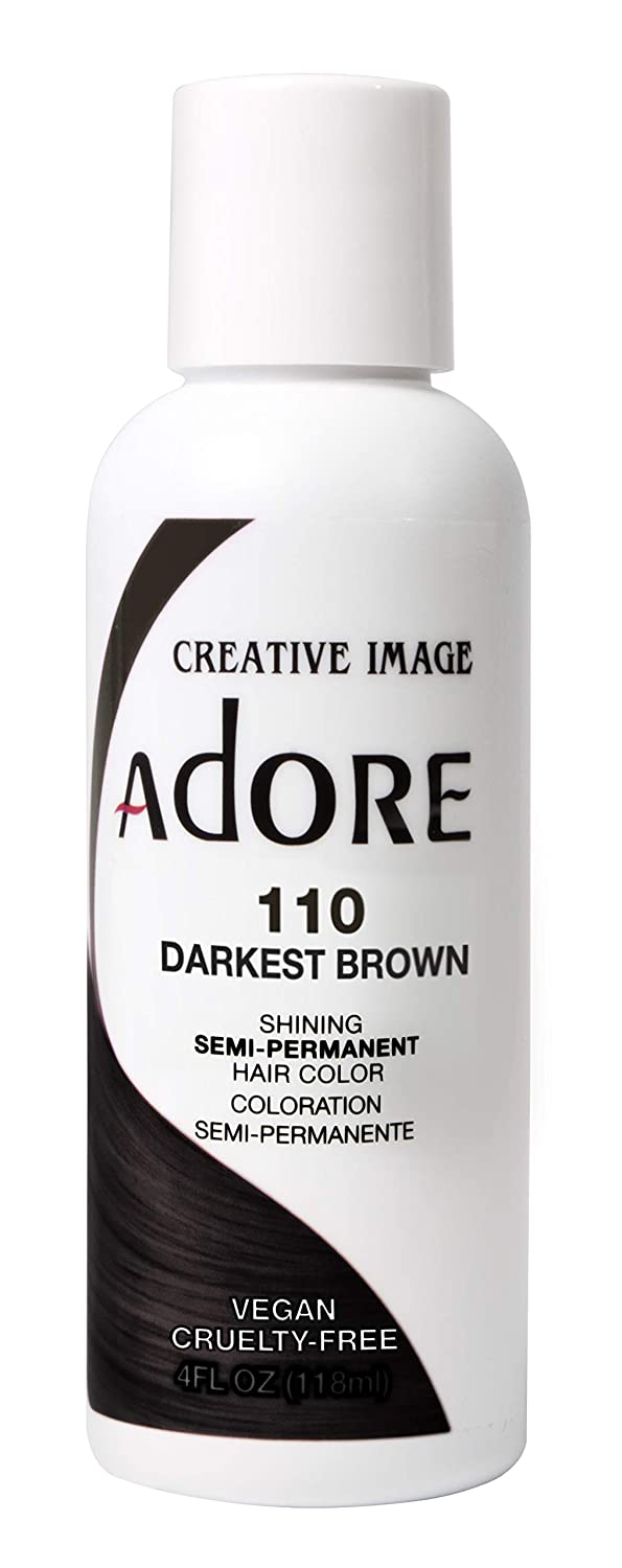 Adore Creative Image Semi Permanent Hair Color 110 Darkest Brown 118ml Adore