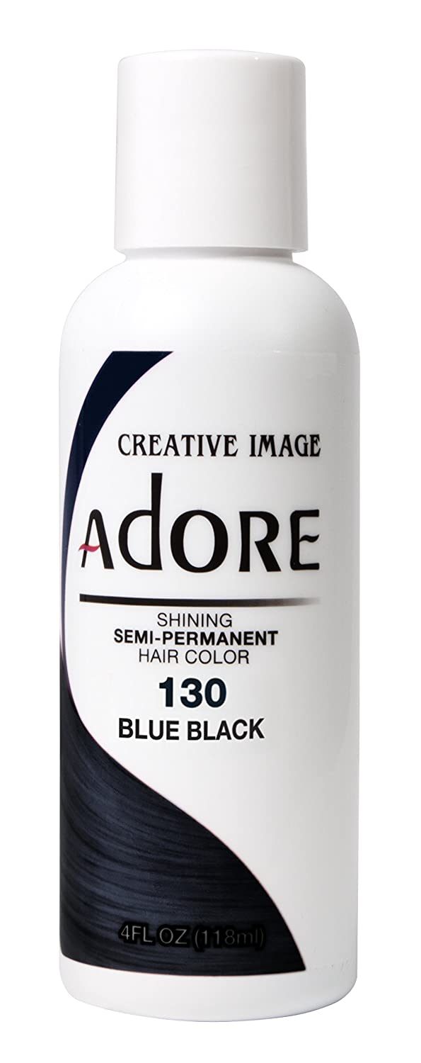 Adore Creative Image Semi Permanent Hair Color 130 Blue Black 118ml Adore