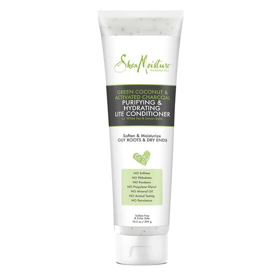 Shea Moisture Green Coconut & Activated Charcoal Purifying Hydrating Lite Conditioner 292g Shea Moisture