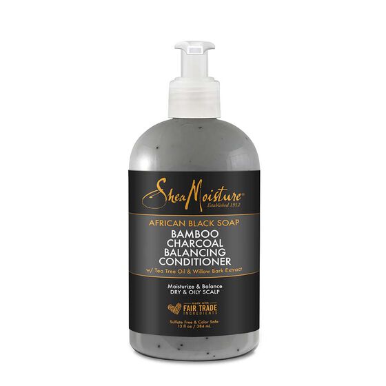 Shea Moisture African Black Soap Bamboo Charcoal Deep Balancing Conditioner 384ml Shea Moisture