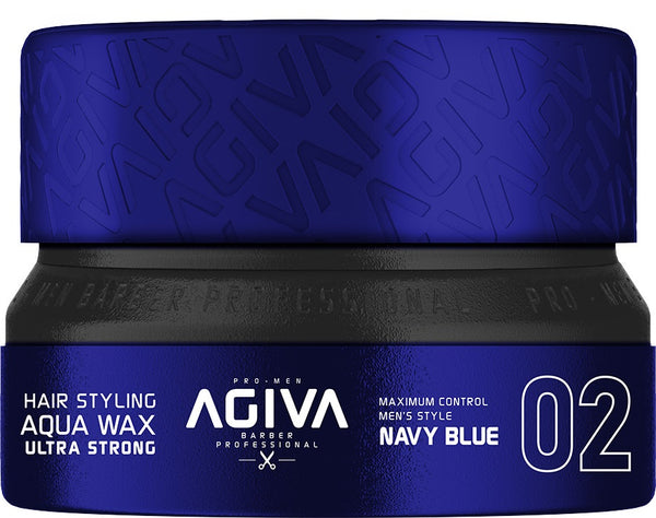 Agiva Hair Styling Gel Wax Ultra Strong Navy Blue 02 155ml Agiva