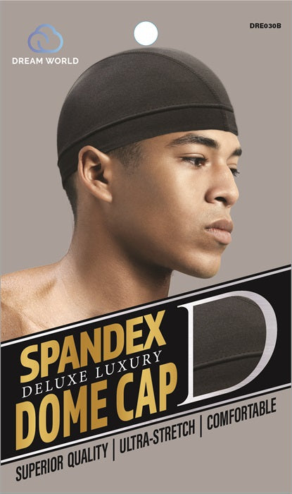 Dream World Spandex Deluxe Luxury Dome Cap Black DRE030B Dream World