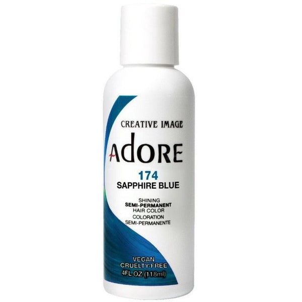Adore Creative Image Semi Permanent Hair Color 174 Sapphire Blue 118ml Adore