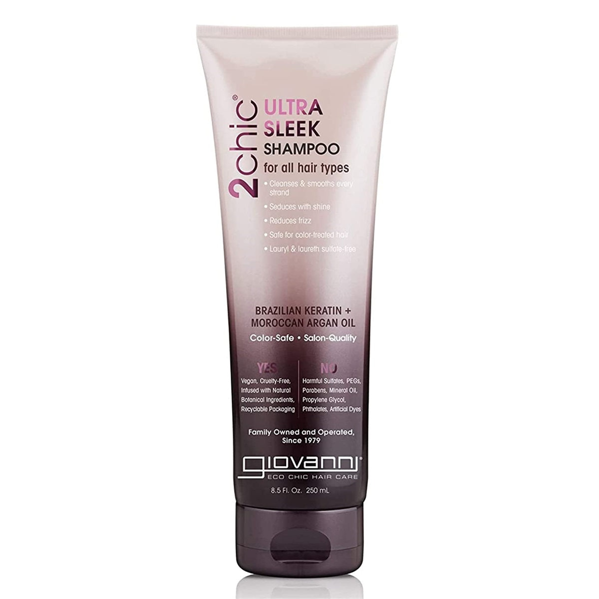 Giovanni 2chic® Brazilian Keratin & Moroccan Argan Oil ULTRA-SLEEK Shampoo 250ml Giovanni