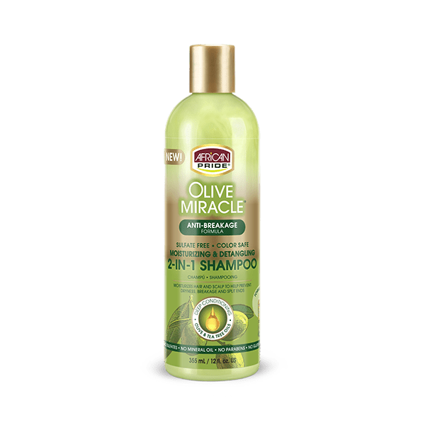 African Pride Olive Miracle Moisturizing & Detangling 2-In-1 Shampoo 355ml African Pride