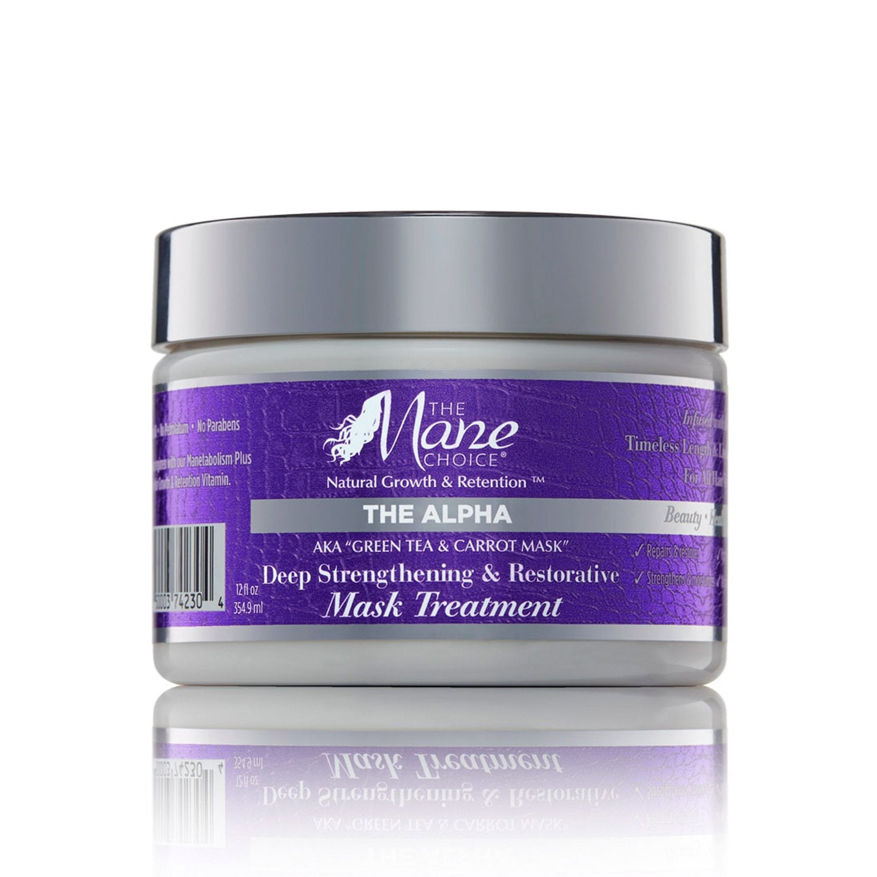 The Mane Choice The Alpha Green Tea & Carrot Deep Strengthening & Restorative Treatment Mask 355ml The Mane Choice