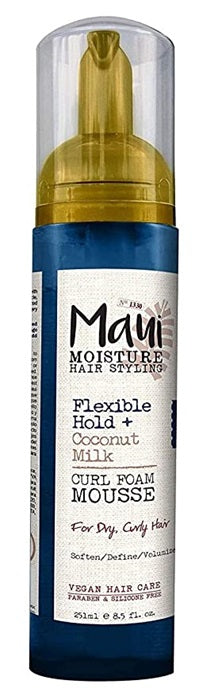 Maui Moisture Flexible Hold & Coconut Milk Curl Foam Mousse 251ml Maui Moisture