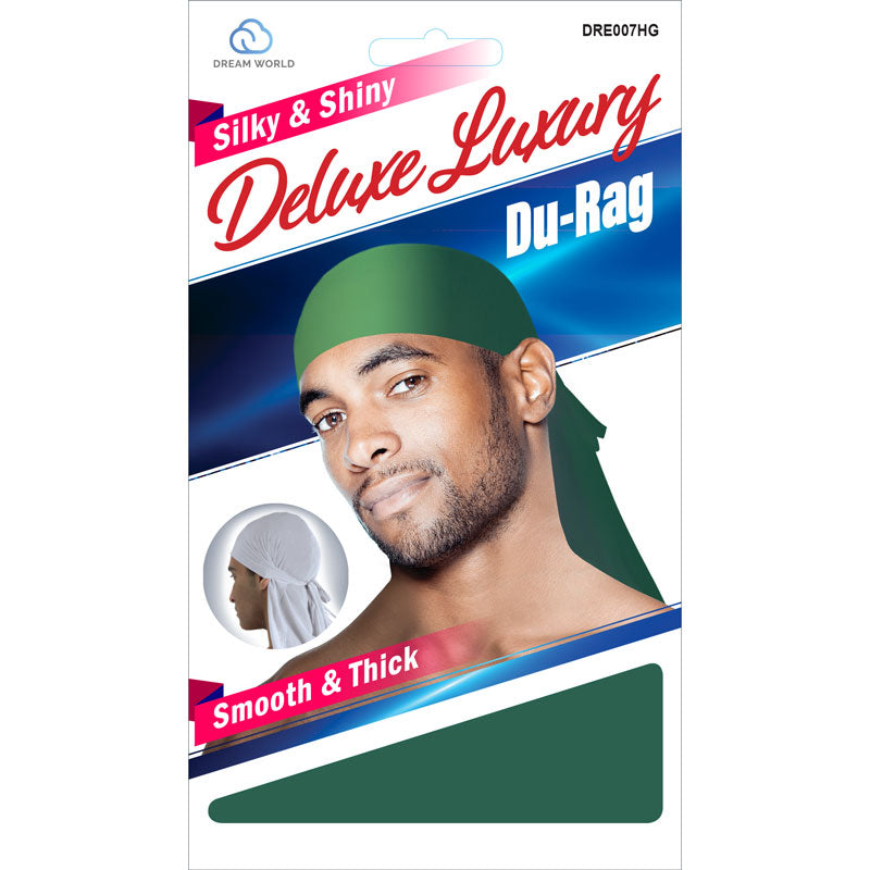 Dream World Silky & Shiny Deluxe Luxury Du-Rag Hunter Green DRE007HG Dream World