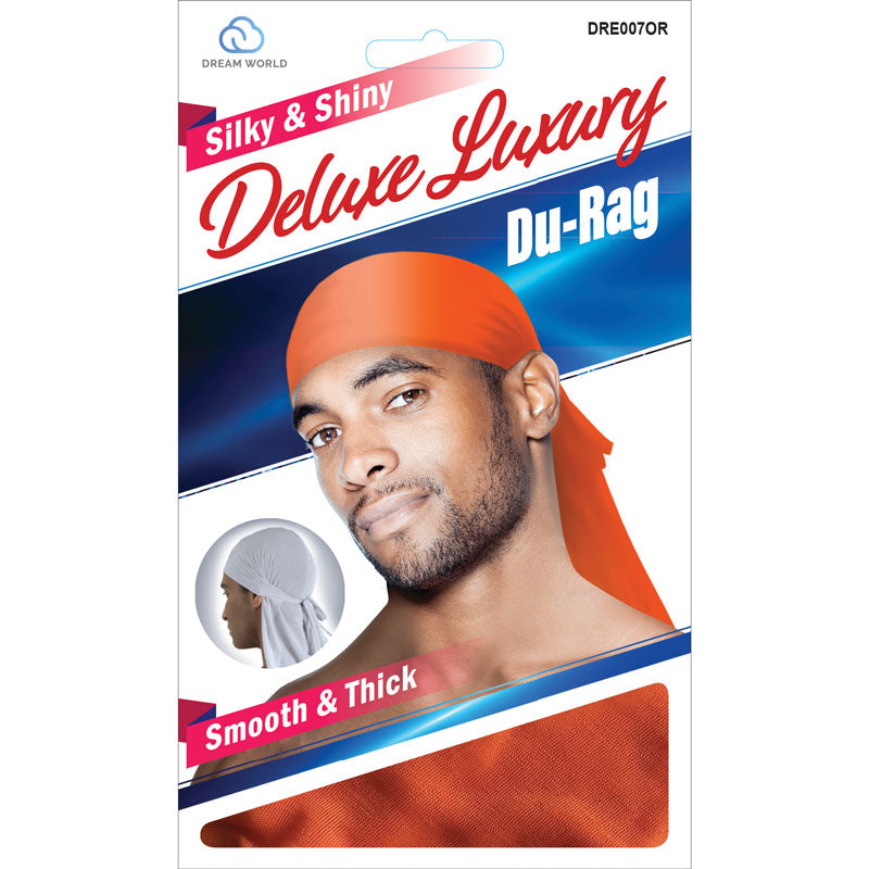 Dream World Silky & Shiny Deluxe Luxury Du-Rag Orange DRE007OR Dream World