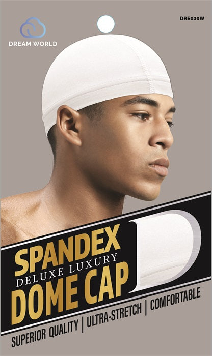 Dream World Spandex Deluxe Luxury Dome Cap White DRE030W Dream World