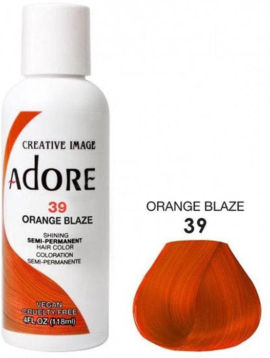 Adore Creative Image Semi Permanent Hair Color 39 Orange Blaze 118ml Adore