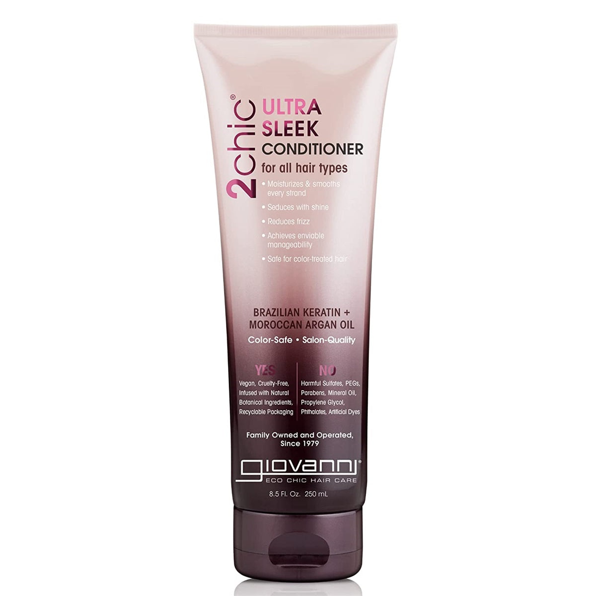 Giovanni 2chic® Brazilian Keratin & Moroccan Argan Oil ULTRA-SLEEK CONDITIONER 250ml Giovanni