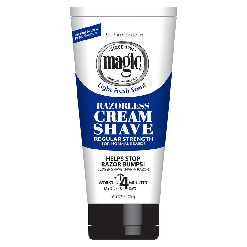 Magic Shaving Razorless Cream Shave Regular Strength 170g Magic Shaving