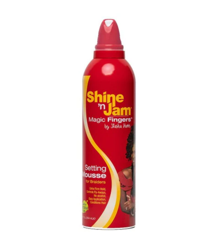 Ampro Shine'n Jam Magic Fingers™ Setting Mousse for Braiders 354ml Ampro Shine'n Jam