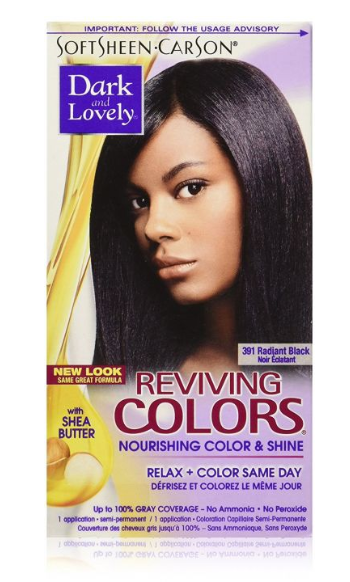 Dark & Lovely SoftSheen-Carson Nourishing Semi Permanent Reviving Hair Color #391 Radiant Black Dark and Lovely
