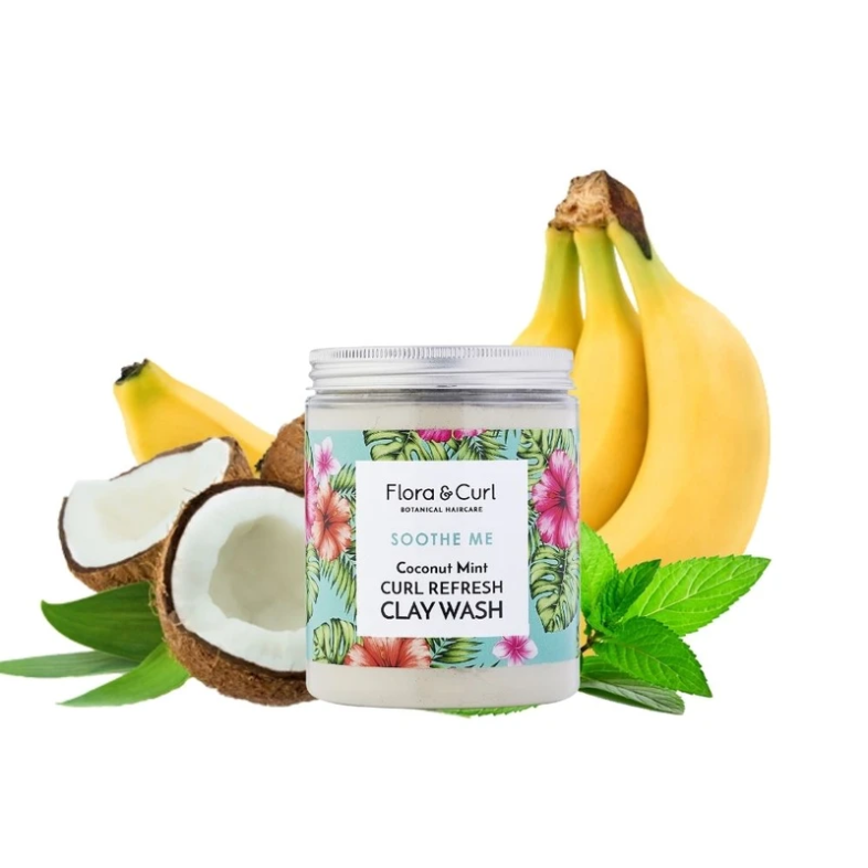 Flora & Curl Coconut Mint Refresh Clay Wash 260g Flora & Curl