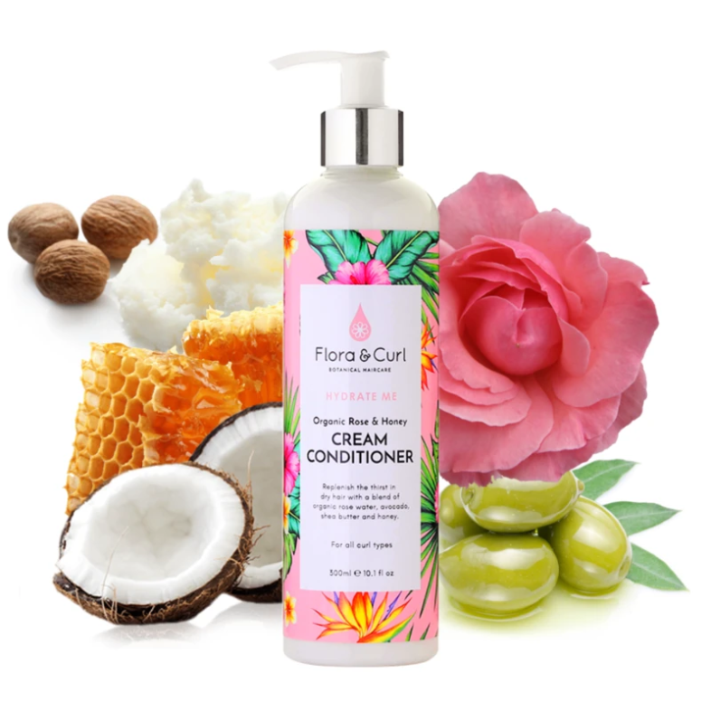 Flora & Curl Rose & Honey Cream Conditioner 300ml Flora & Curl