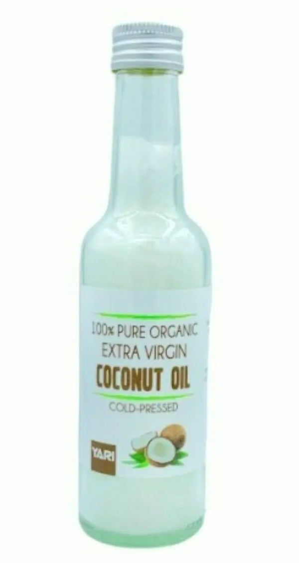 Yari Coconut Oil 100% Pure Organic Extra Virgin Natürliches Kokosnussöl 250ml - Kaltgepresst Yari