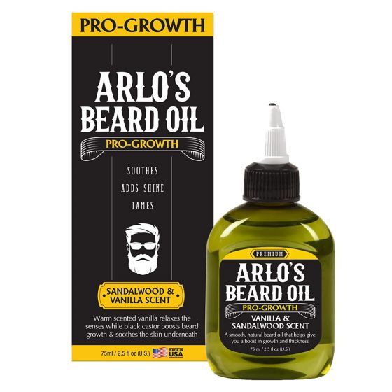 Arlo's Pro Growth Beard Oil - Vanilla Sandalwood 75ml Arlo`s
